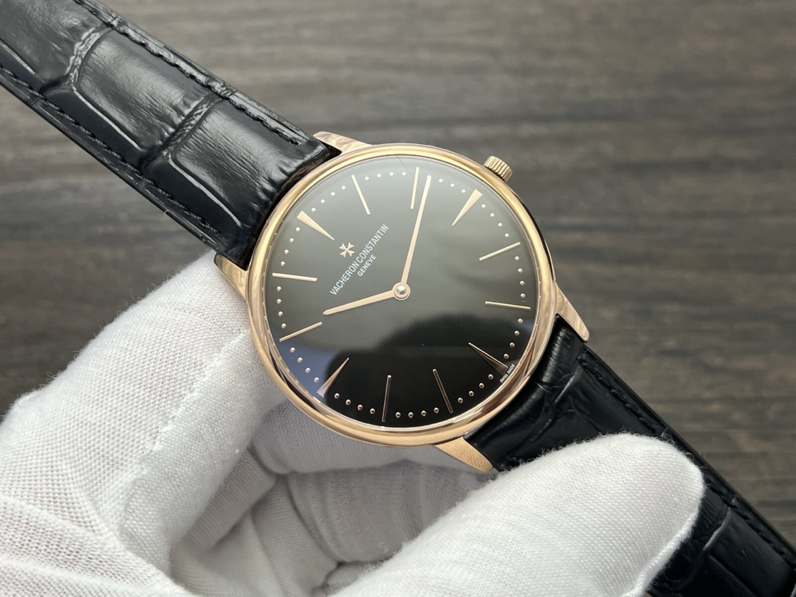 VACHERON CONSTANTIN Patrimony Manual Mechanical Watch 40mm Black Dial Red Gold Case - Image 2