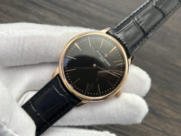 VACHERON CONSTANTIN Patrimony Manual Mechanical Watch 40mm Black Dial Red Gold Case - Image 4