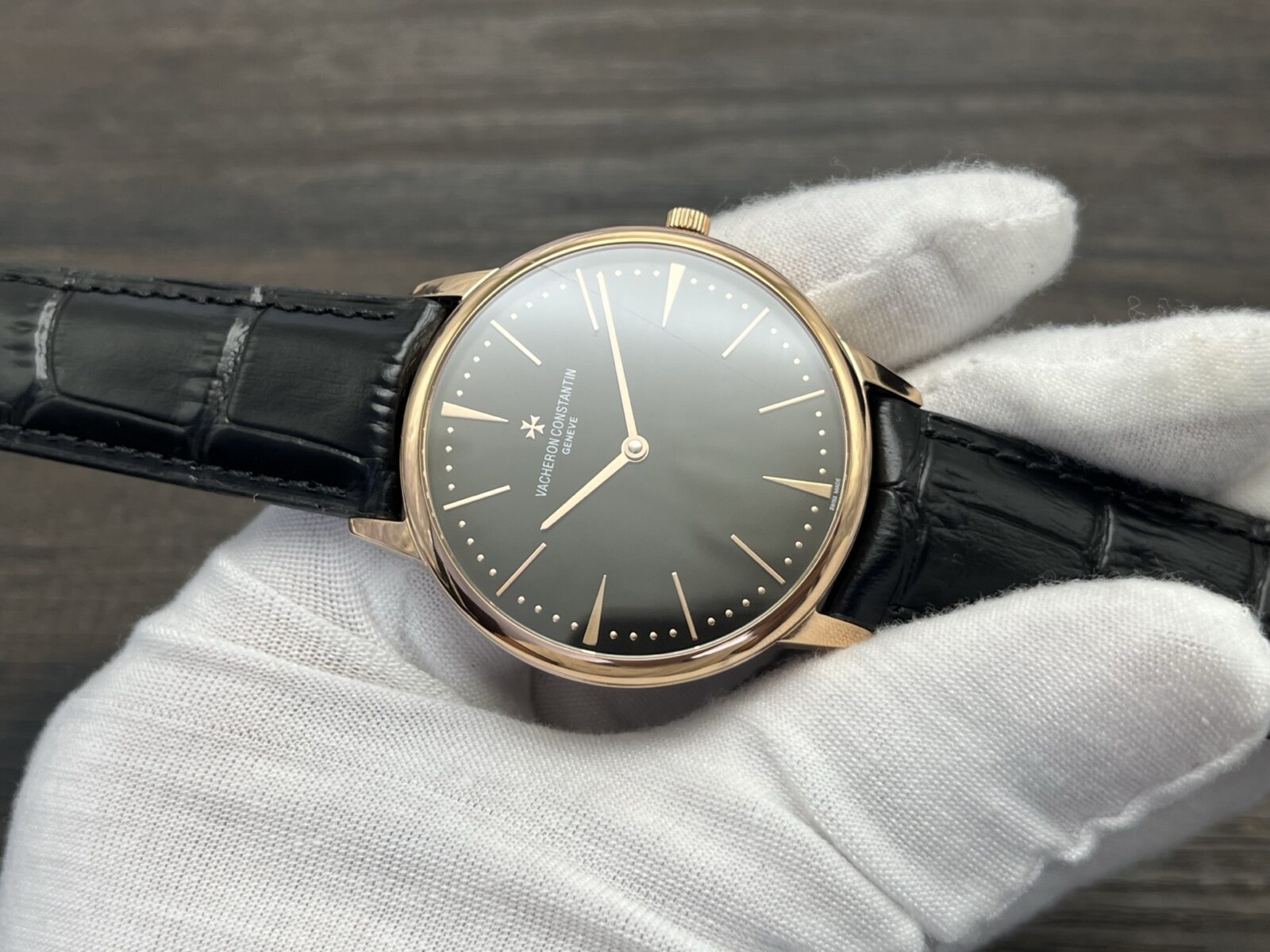 VACHERON CONSTANTIN Patrimony Manual Mechanical Watch 40mm Black Dial Red Gold Case - Image 5