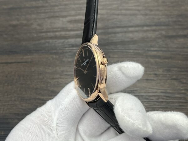 VACHERON CONSTANTIN Patrimony Manual Mechanical Watch 40mm Black Dial Red Gold Case - Image 7