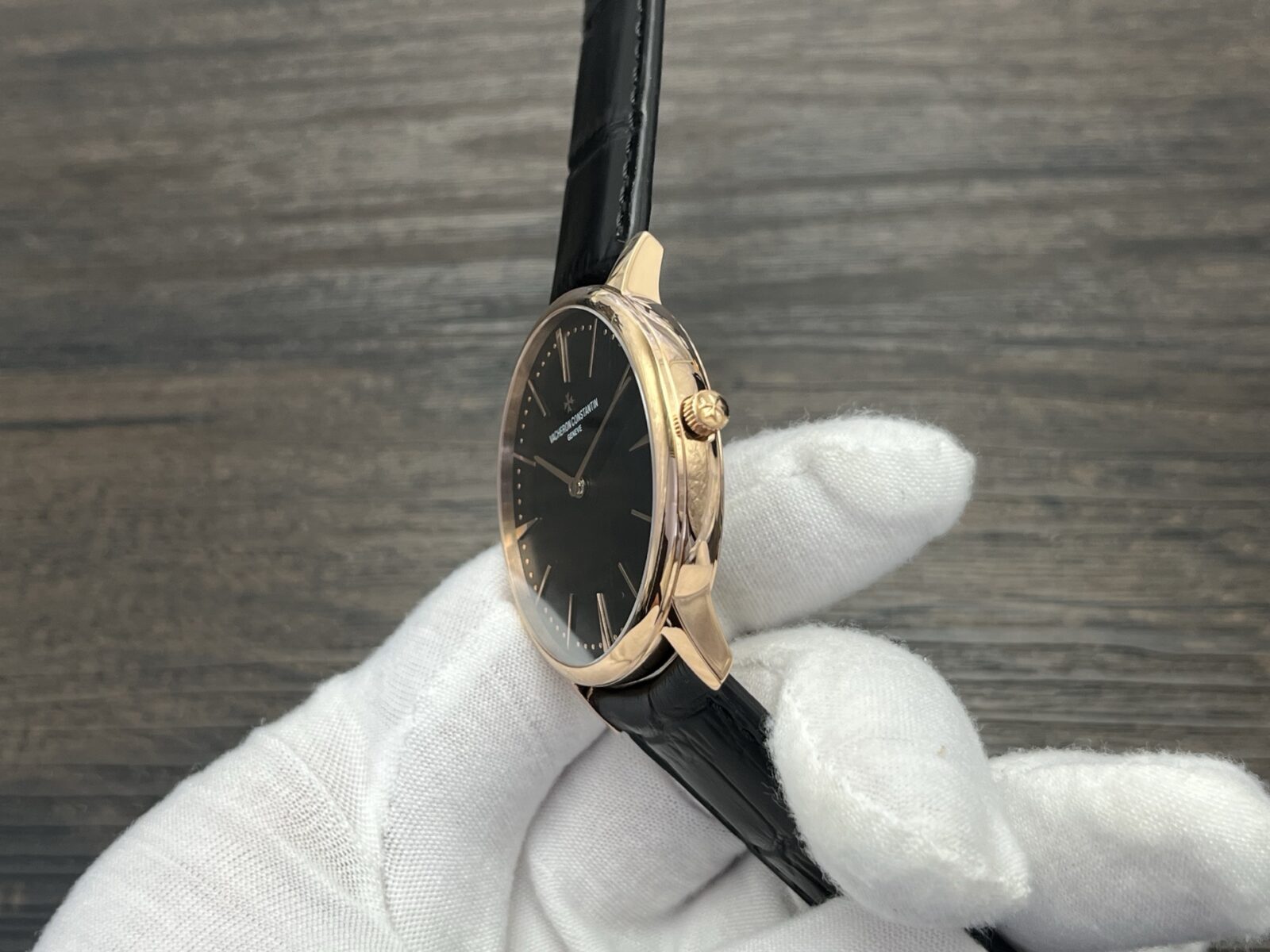 VACHERON CONSTANTIN Patrimony Manual Mechanical Watch 40mm Black Dial Red Gold Case - Image 7