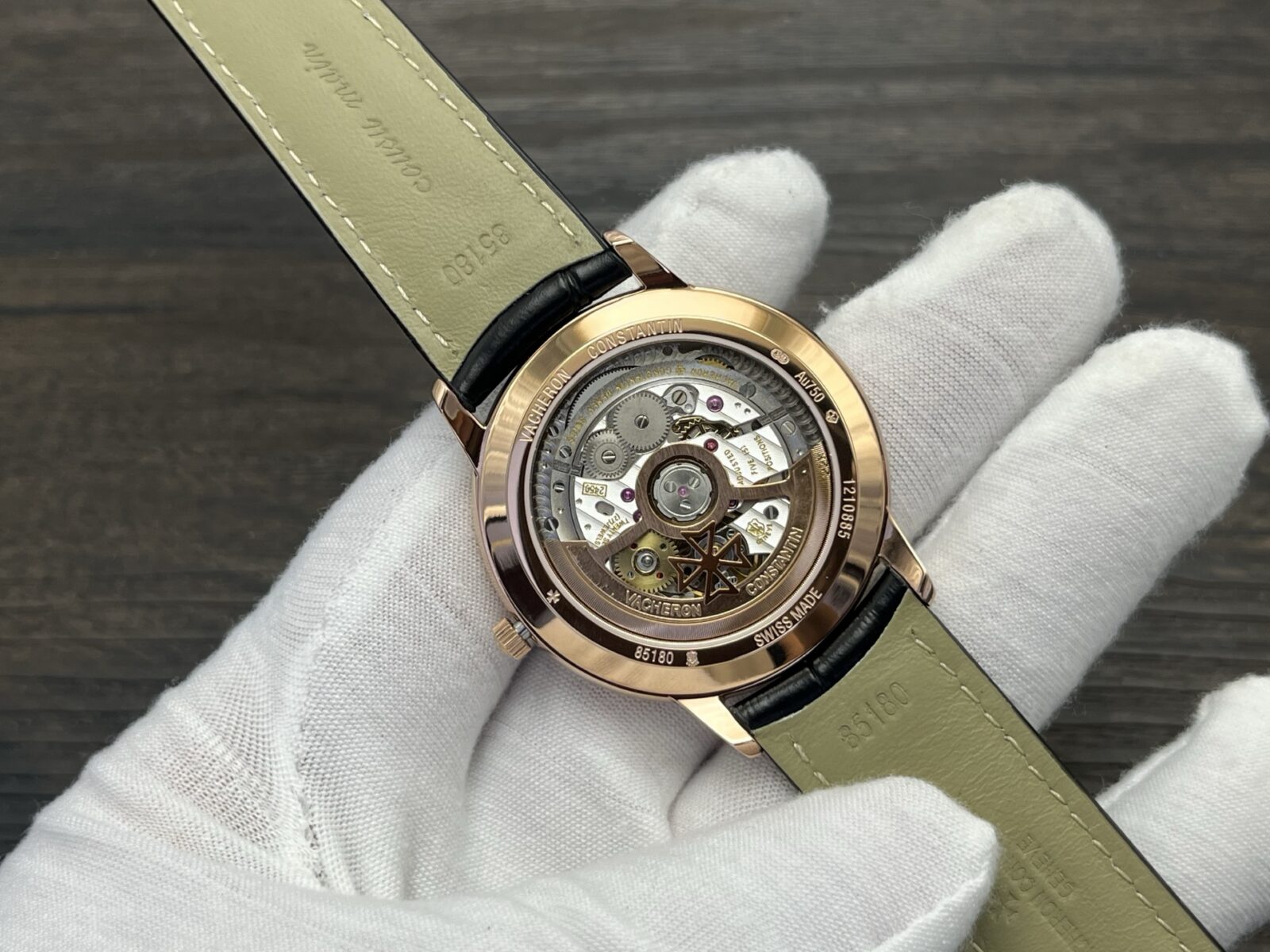 VACHERON CONSTANTIN Patrimony Manual Mechanical Watch 40mm Black Dial Red Gold Case - Image 8