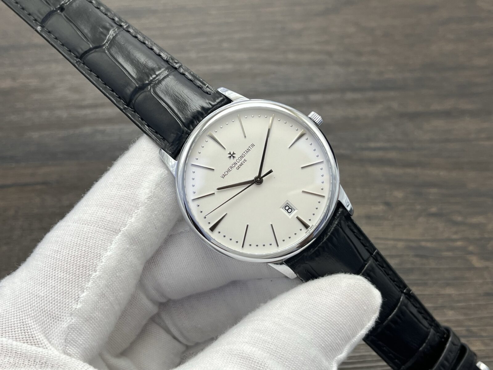VACHERON CONSTANTIN Patrimony Automatic Mechanical Watch 40mm White Dial White Gold Case - Image 2