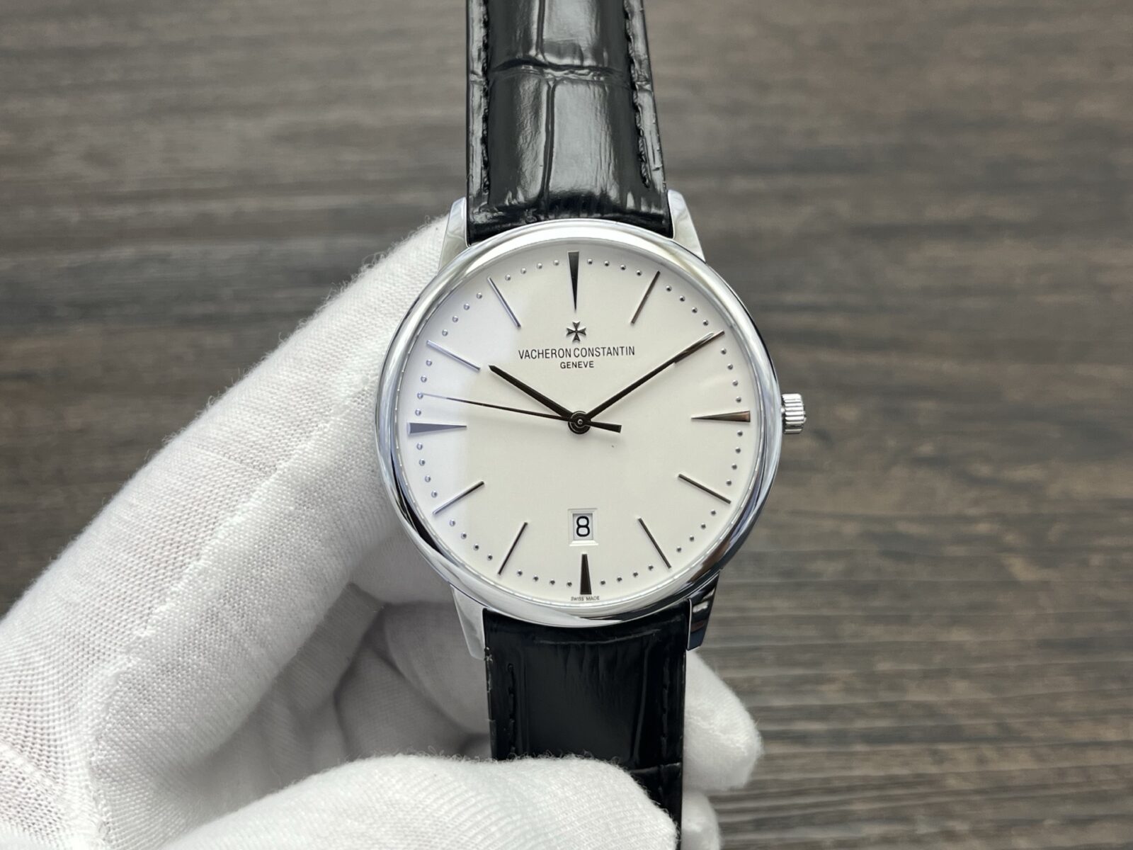 VACHERON CONSTANTIN Patrimony Automatic Mechanical Watch 40mm White Dial White Gold Case - Image 3