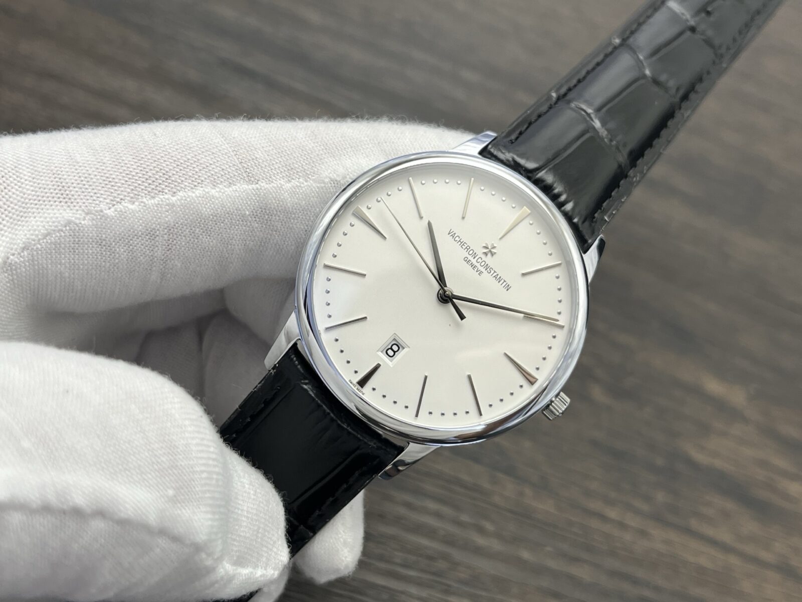 VACHERON CONSTANTIN Patrimony Automatic Mechanical Watch 40mm White Dial White Gold Case - Image 4