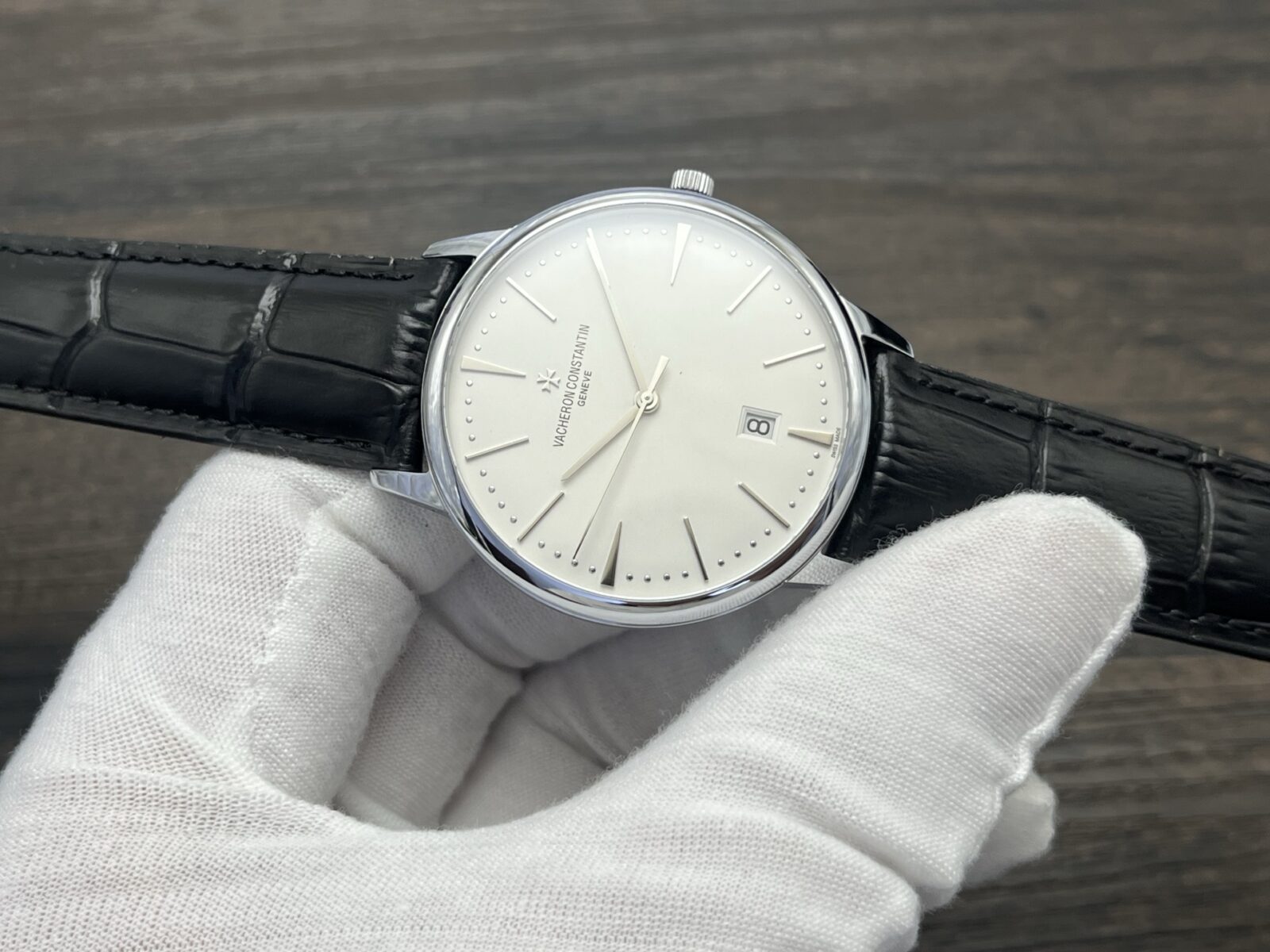VACHERON CONSTANTIN Patrimony Automatic Mechanical Watch 40mm White Dial White Gold Case - Image 5