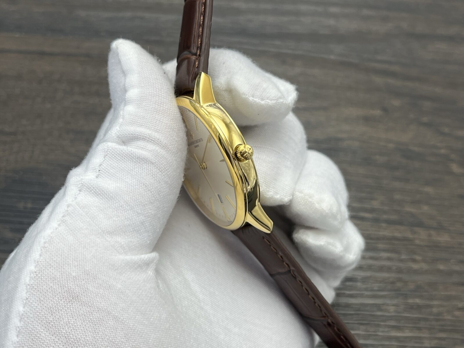VACHERON CONSTANTIN Patrimony Automatic Mechanical Watch 40mm White Dial Yellow Gold Case - Image 7