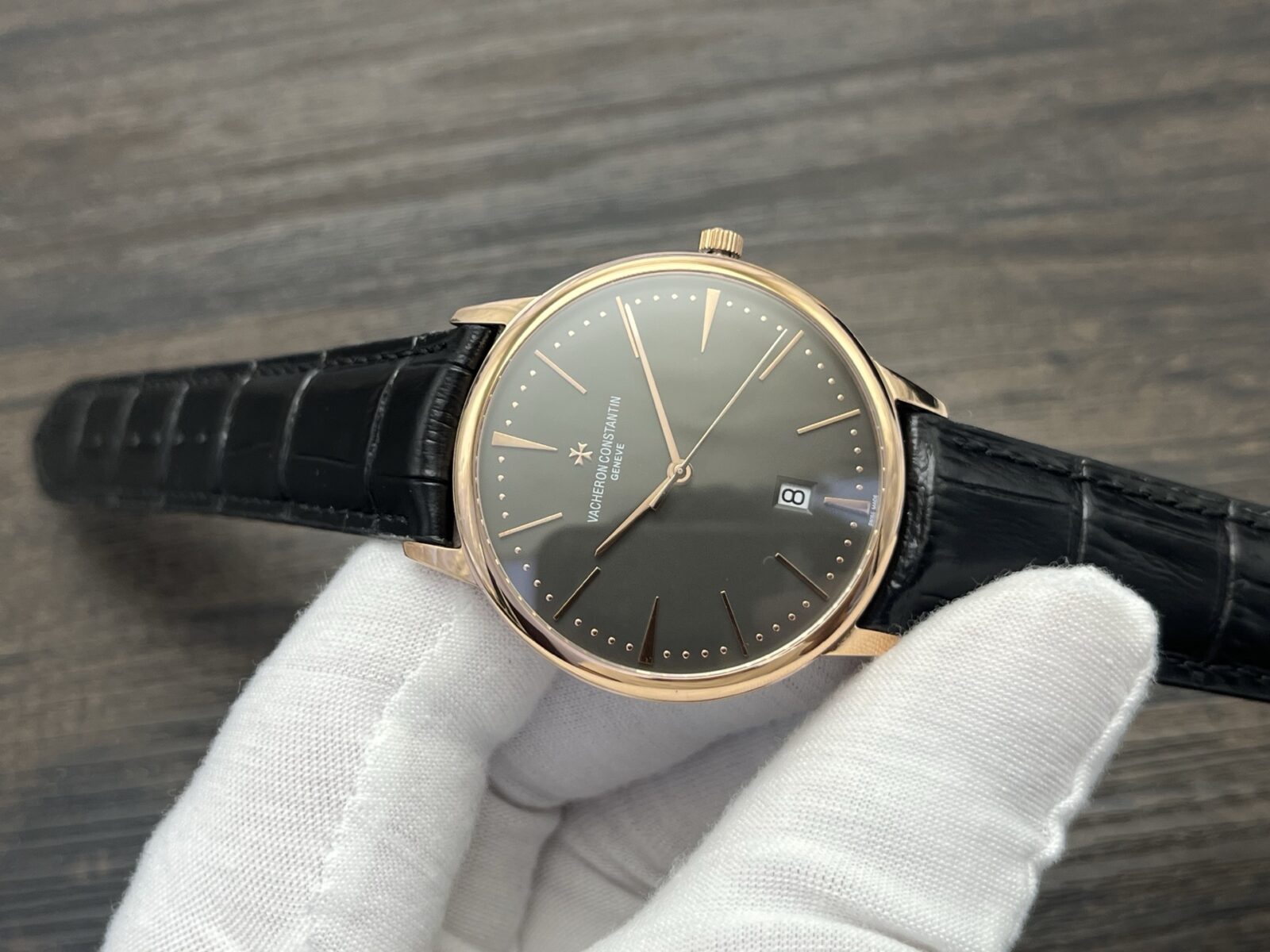 VACHERON CONSTANTIN Patrimony Automatic Mechanical Watch 40mm Black Dial Red Gold Case - Image 5