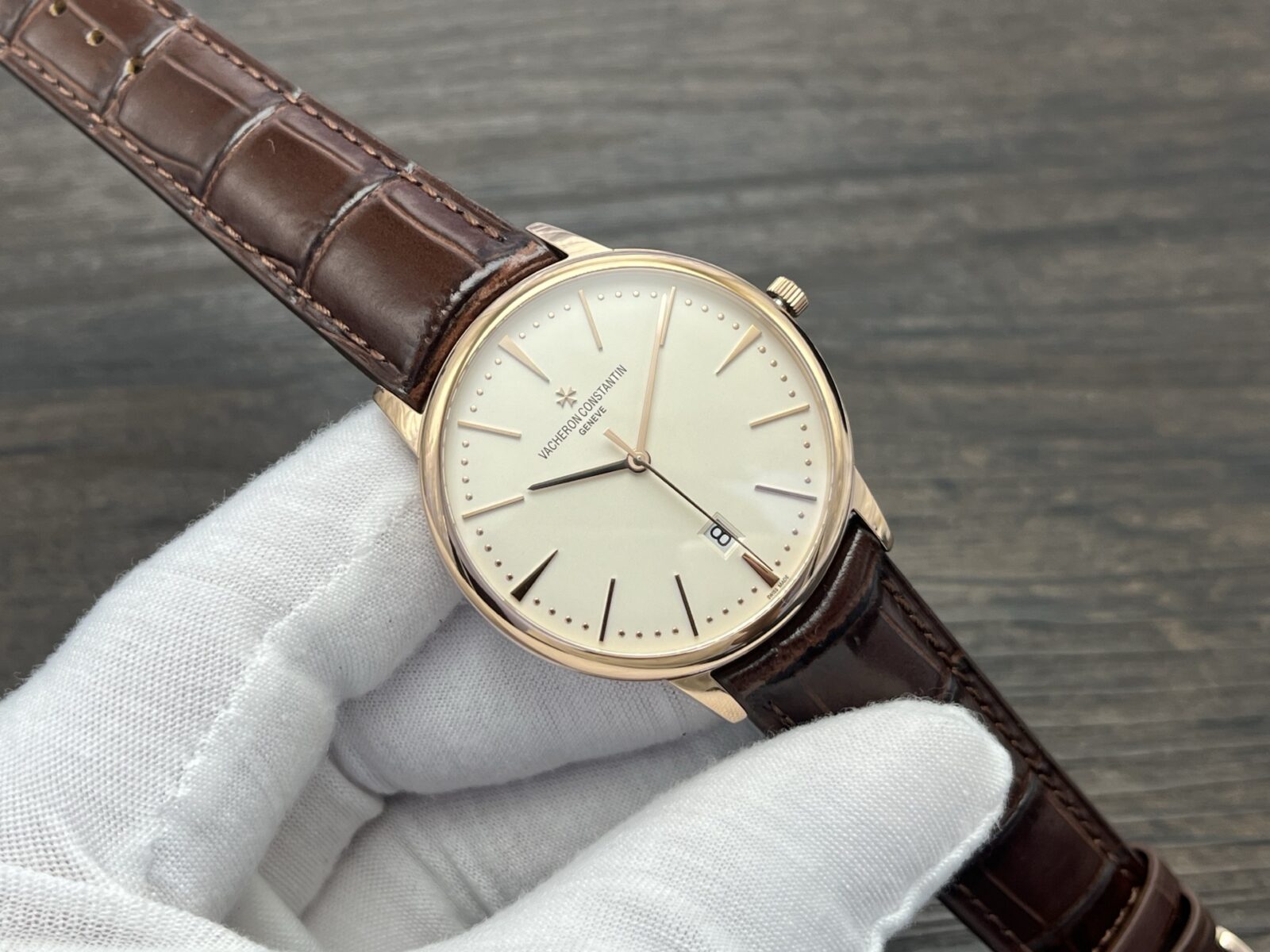 VACHERON CONSTANTIN Patrimony Automatic Mechanical Watch 40mm White Dial Red Gold Case - Image 2
