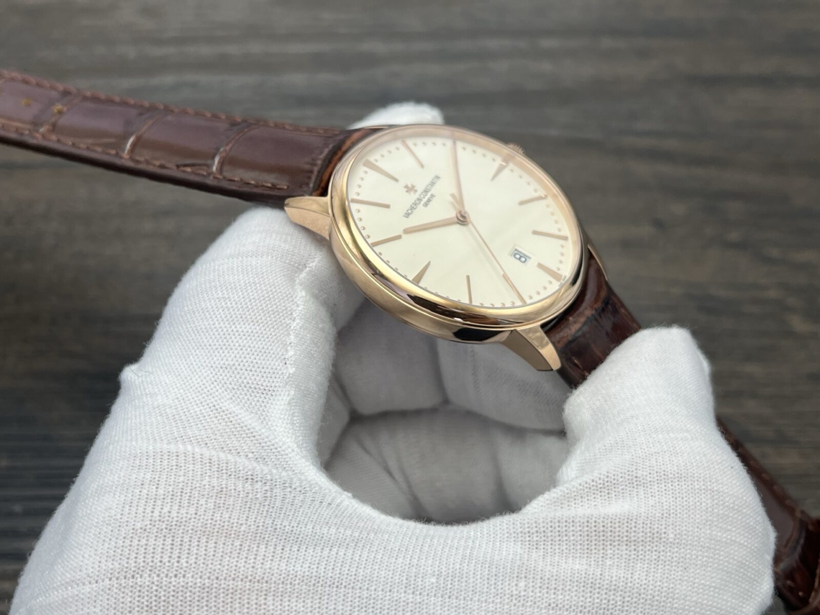 VACHERON CONSTANTIN Patrimony Automatic Mechanical Watch 40mm White Dial Red Gold Case - Image 6