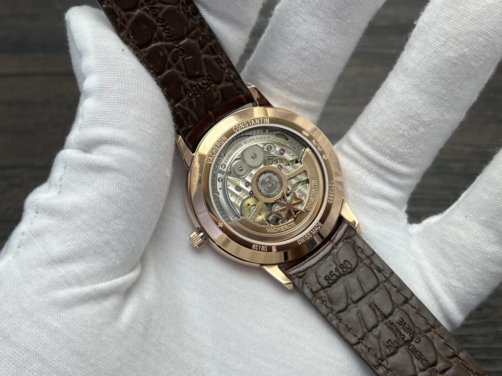 VACHERON CONSTANTIN Patrimony Automatic Mechanical Watch 40mm White Dial Red Gold Case - Image 8