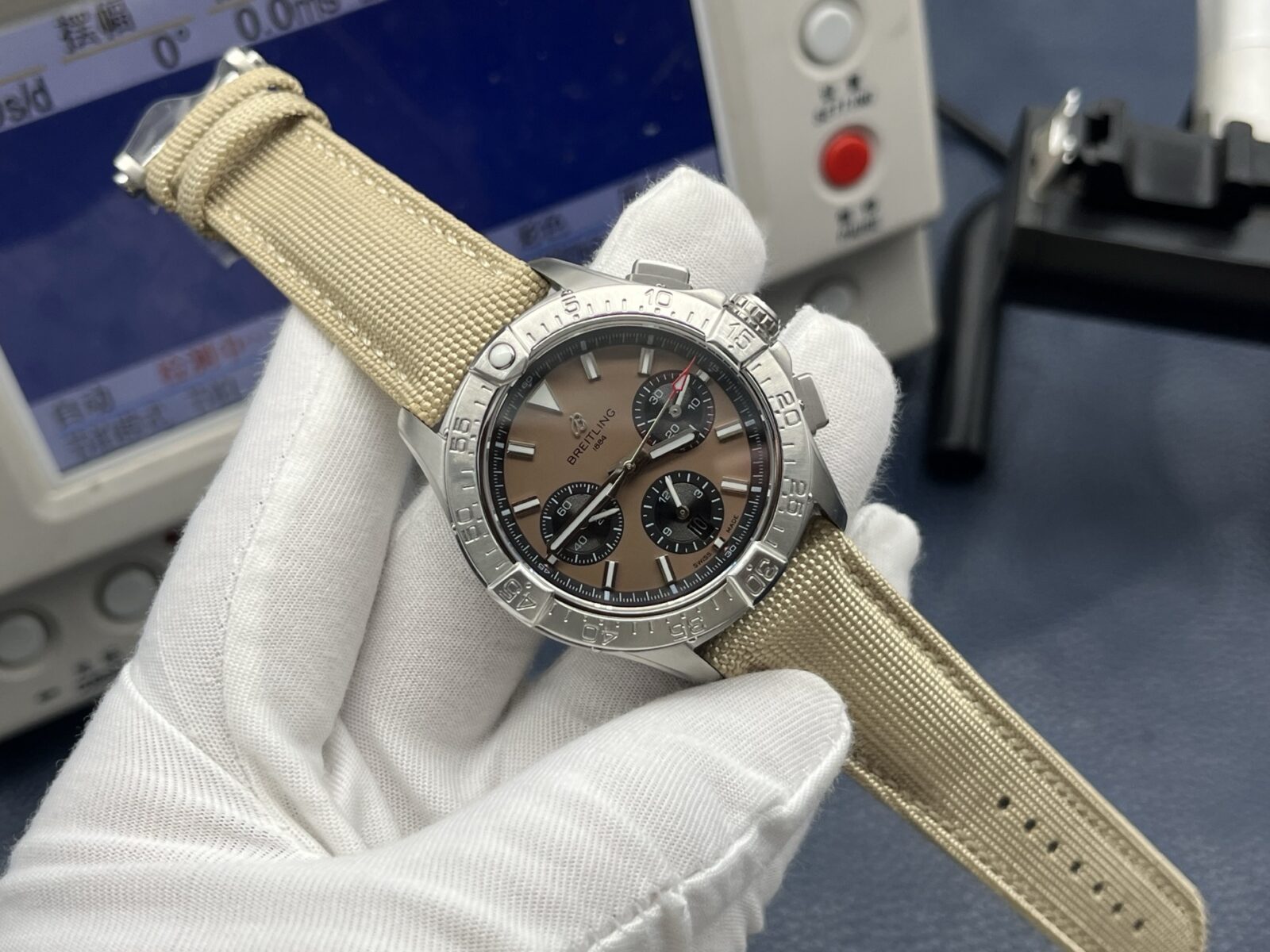 Breitling Avenger Automatic Chronograph Men’s Watch 44mm Brown Dial Stainless Steel Case with Leather Strap - Image 2