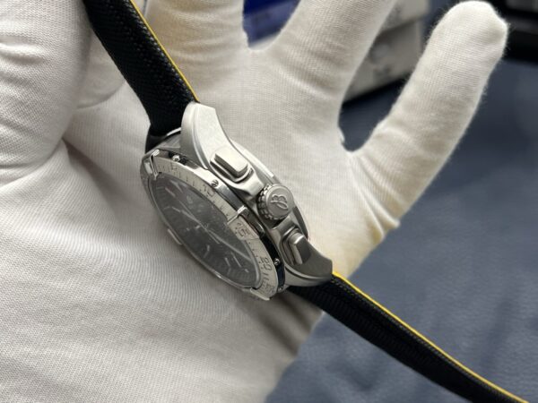 Breitling Avenger Automatic Chronograph Men’s Watch 44mm Black Dial Stainless Steel Case with Leather Strap - Image 7