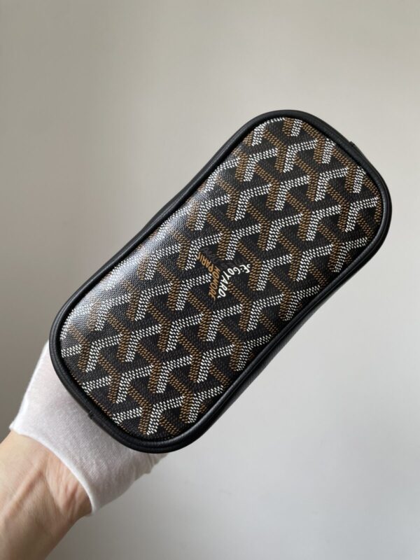 GOYARD Alpin Mini Canvas & Leather Backpack – Black - Image 10