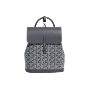 GOYARD Alpin Mini Canvas & Leather Backpack – Gray