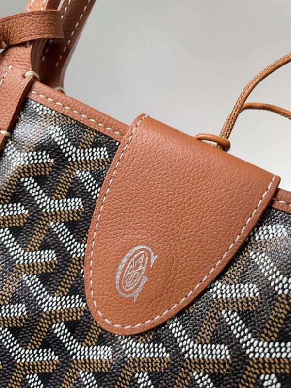 Goyard Anjou Mini Reversible Tote Bag with Y Pattern Coated Canvas and Leather Trim – Women - Image 9