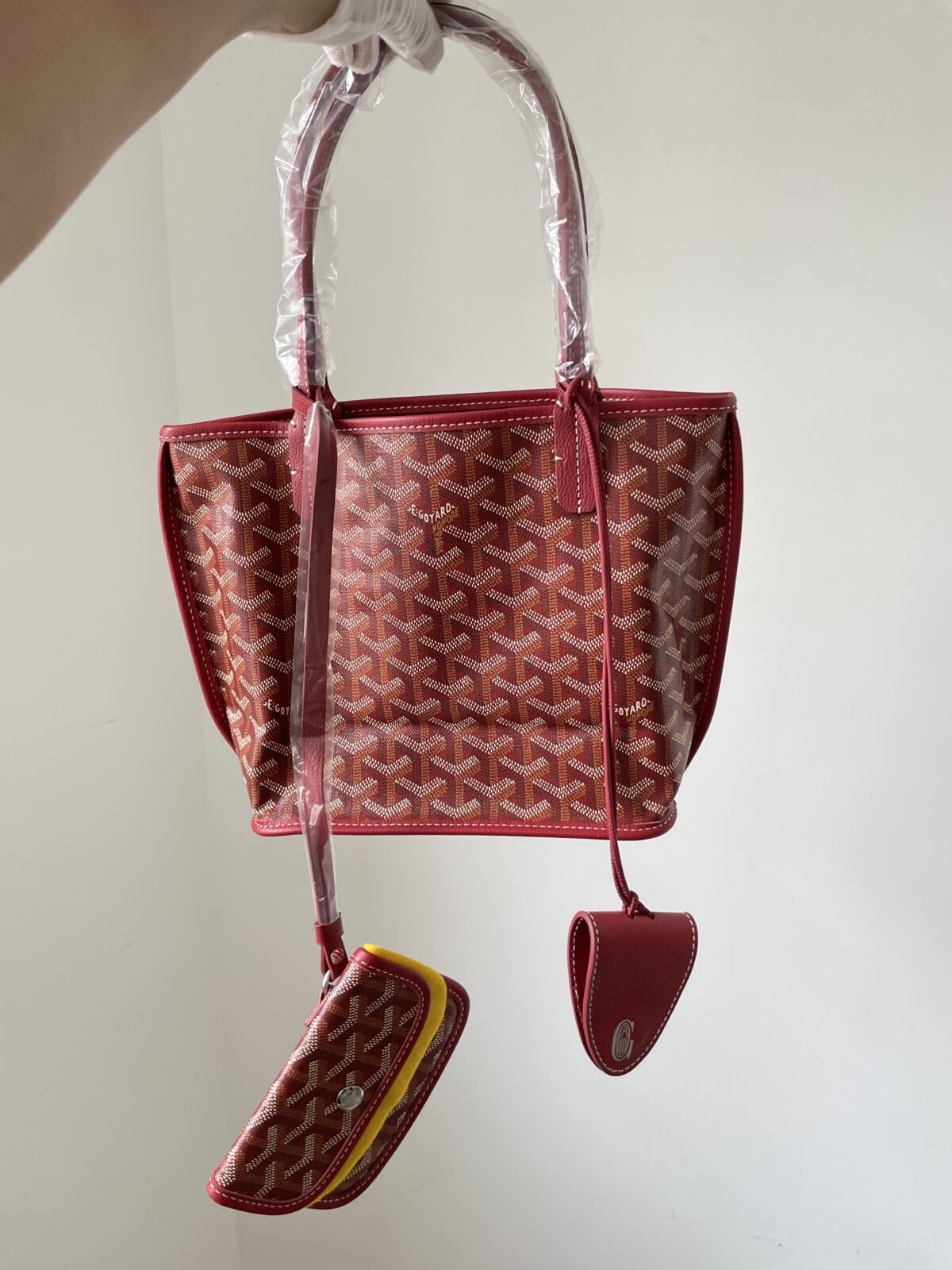 Goyard Anjou Mini Reversible Tote Bag with Y Pattern Coated Canvas and Leather Trim – Women - Image 2