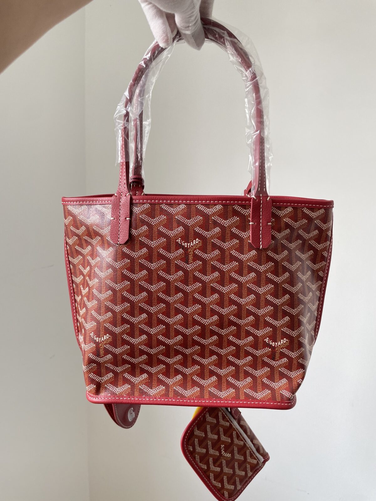 Goyard Anjou Mini Reversible Tote Bag with Y Pattern Coated Canvas and Leather Trim – Women - Image 4