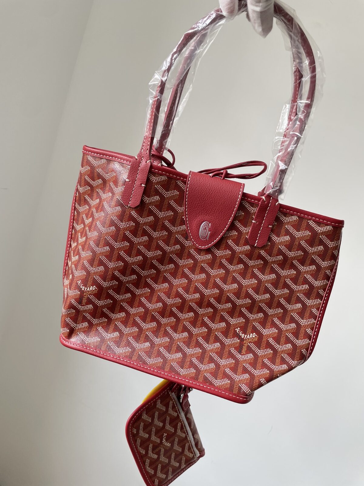 Goyard Anjou Mini Reversible Tote Bag with Y Pattern Coated Canvas and Leather Trim – Women - Image 5