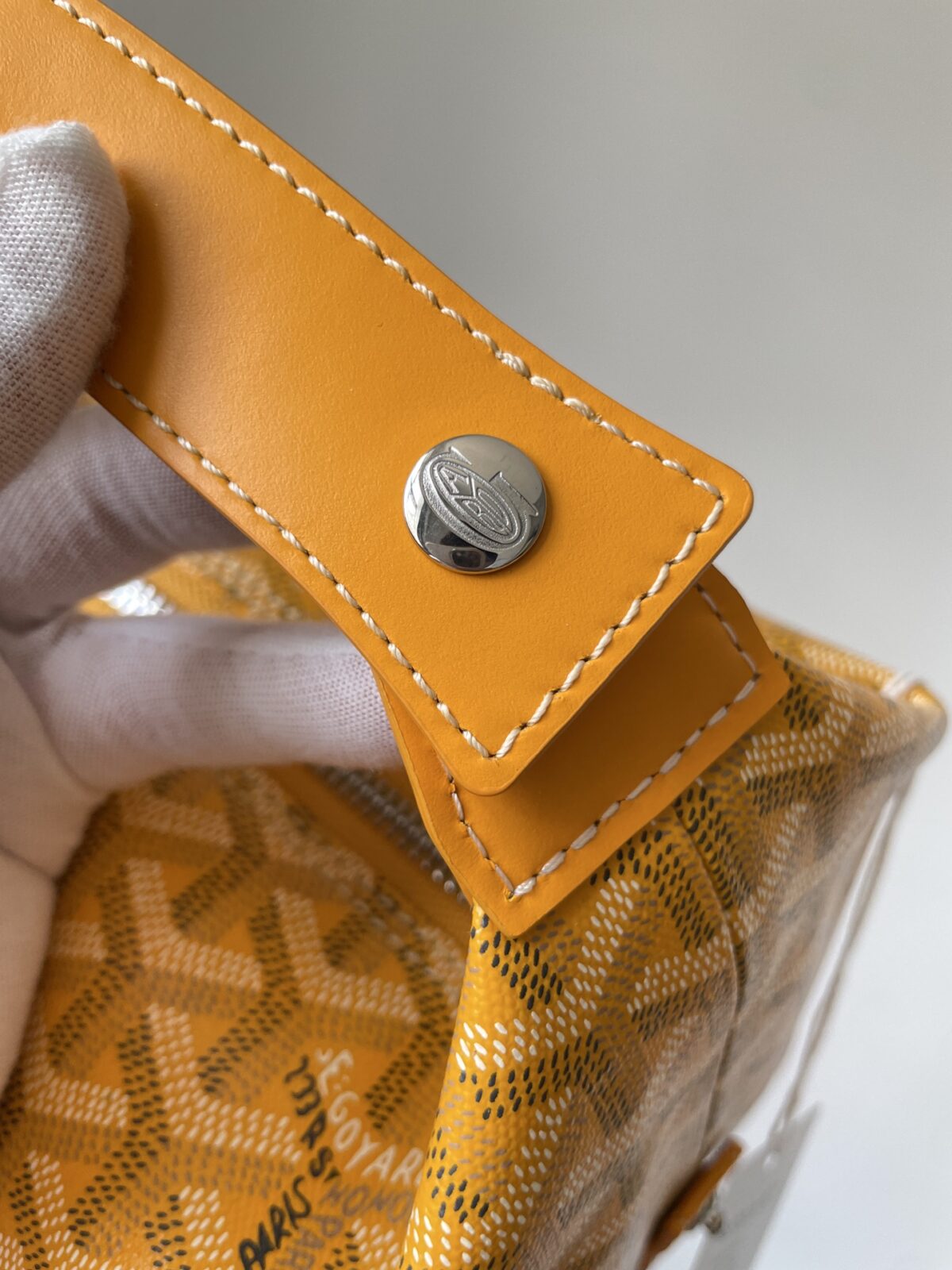 GOYARD Boeing Canvas & Calfskin Travel Toiletry Bag – Yellow - Image 9