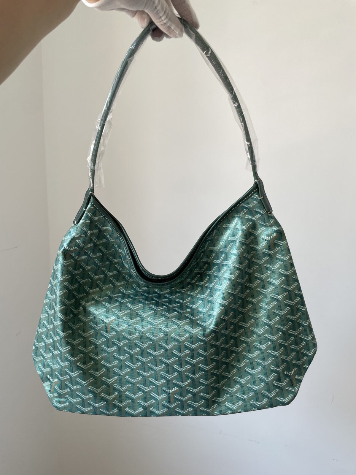 GOYARD Bohème Hobo Canvas & Calfskin Shoulder Tote – Green - Image 7