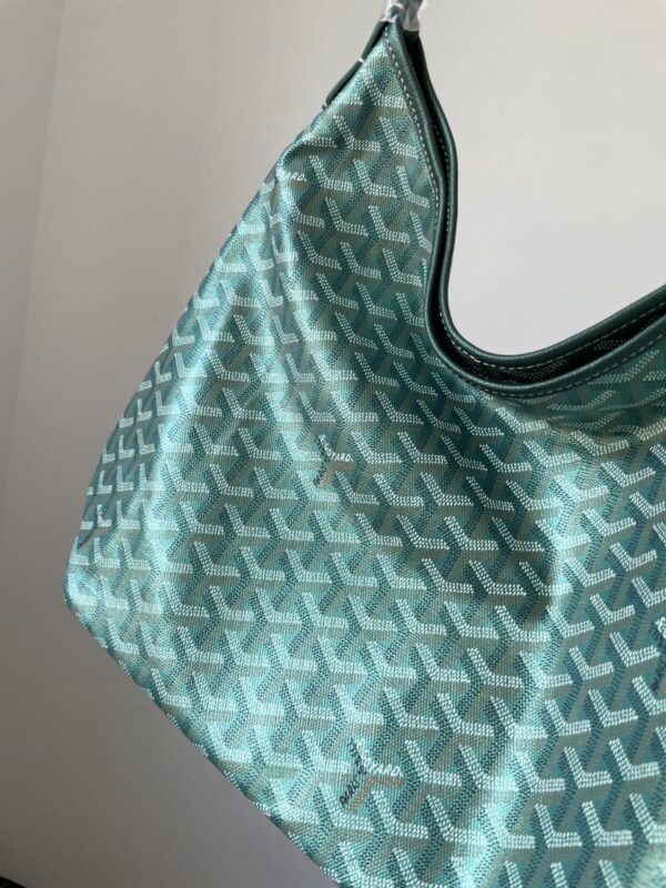 GOYARD Bohème Hobo Canvas & Calfskin Shoulder Tote – Green - Image 8