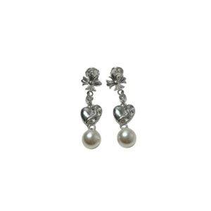 Chrome Hearts × Mikimoto Long Cross Earrings (Pearl Series)