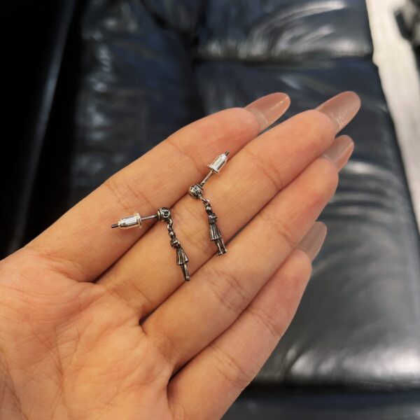 Chrome Hearts Foti Skull Lady Earrings - Image 7