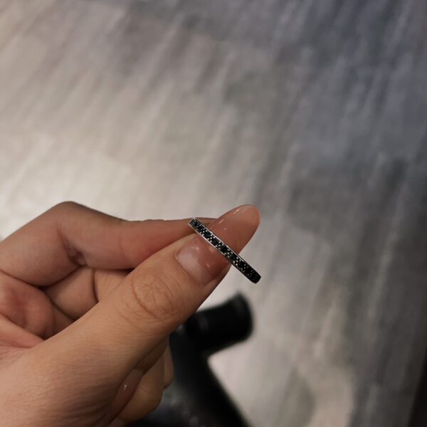Chrome Hearts 3mm Black Diamond Band - Image 4