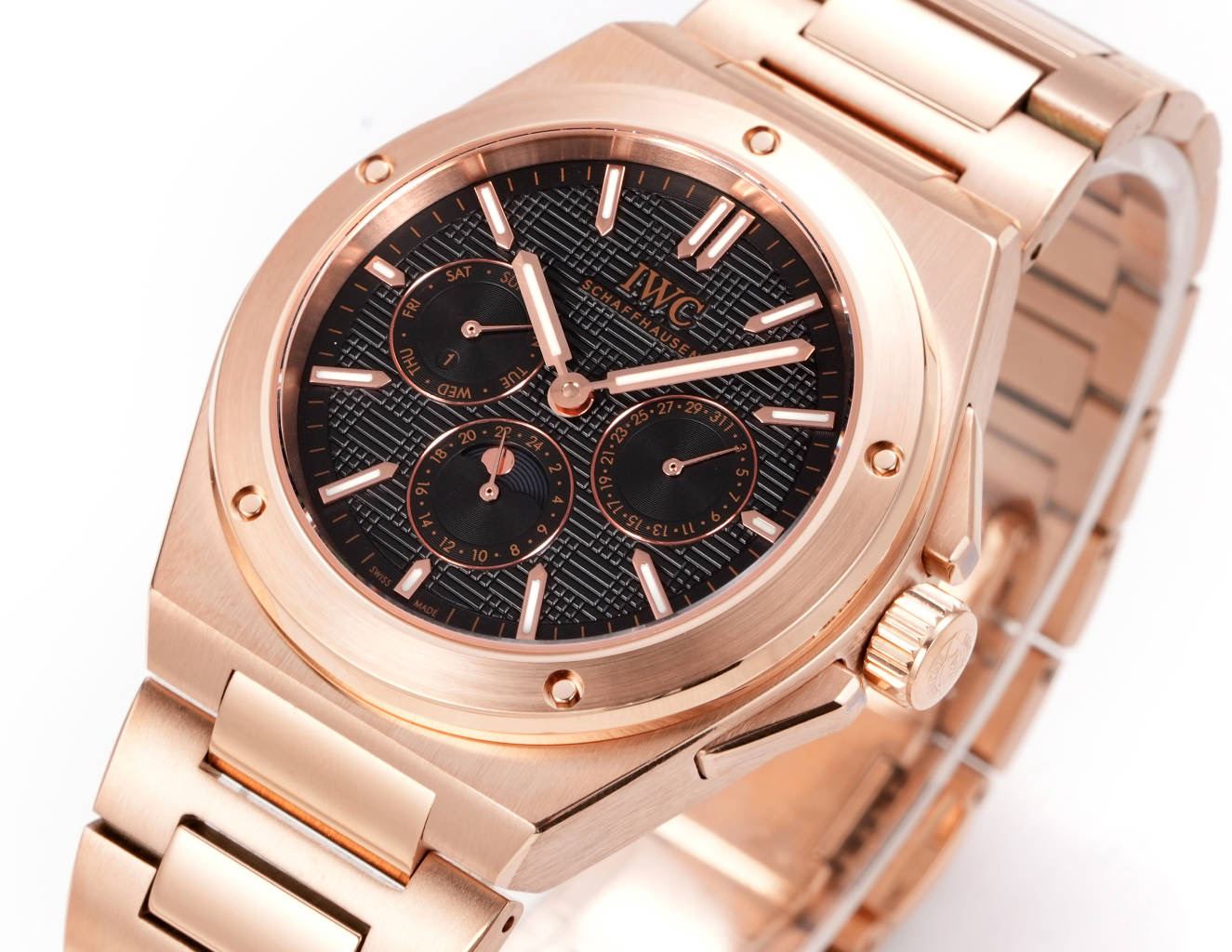 IWC Ingenieur Automatic 41.6mm Black Dial Rose Gold Men's Watch - Image 5