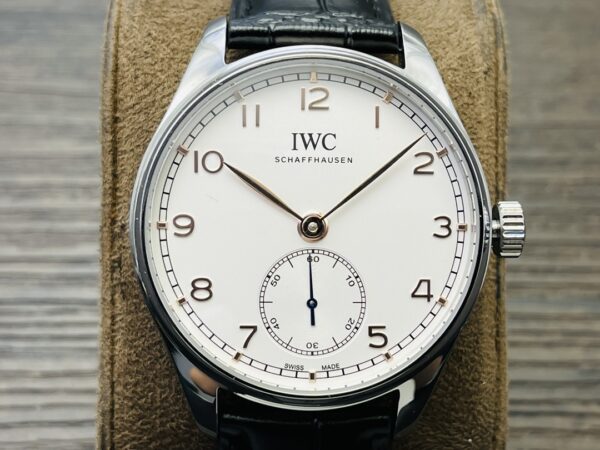 IWC Portuguese Automatic IW358303 Men's Watch 40.4mm White Dial Stainless Steel Case Leather Strap - Image 5