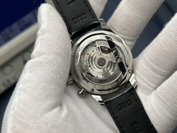 IWC Portuguese Chronograph 41mm White Dial Stainless Steel Case Leather Strap - Image 8