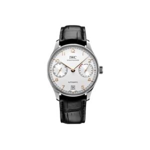 IWC Portuguese Automatic 42.3mm White Dial Stainless Steel Case Leather Strap
