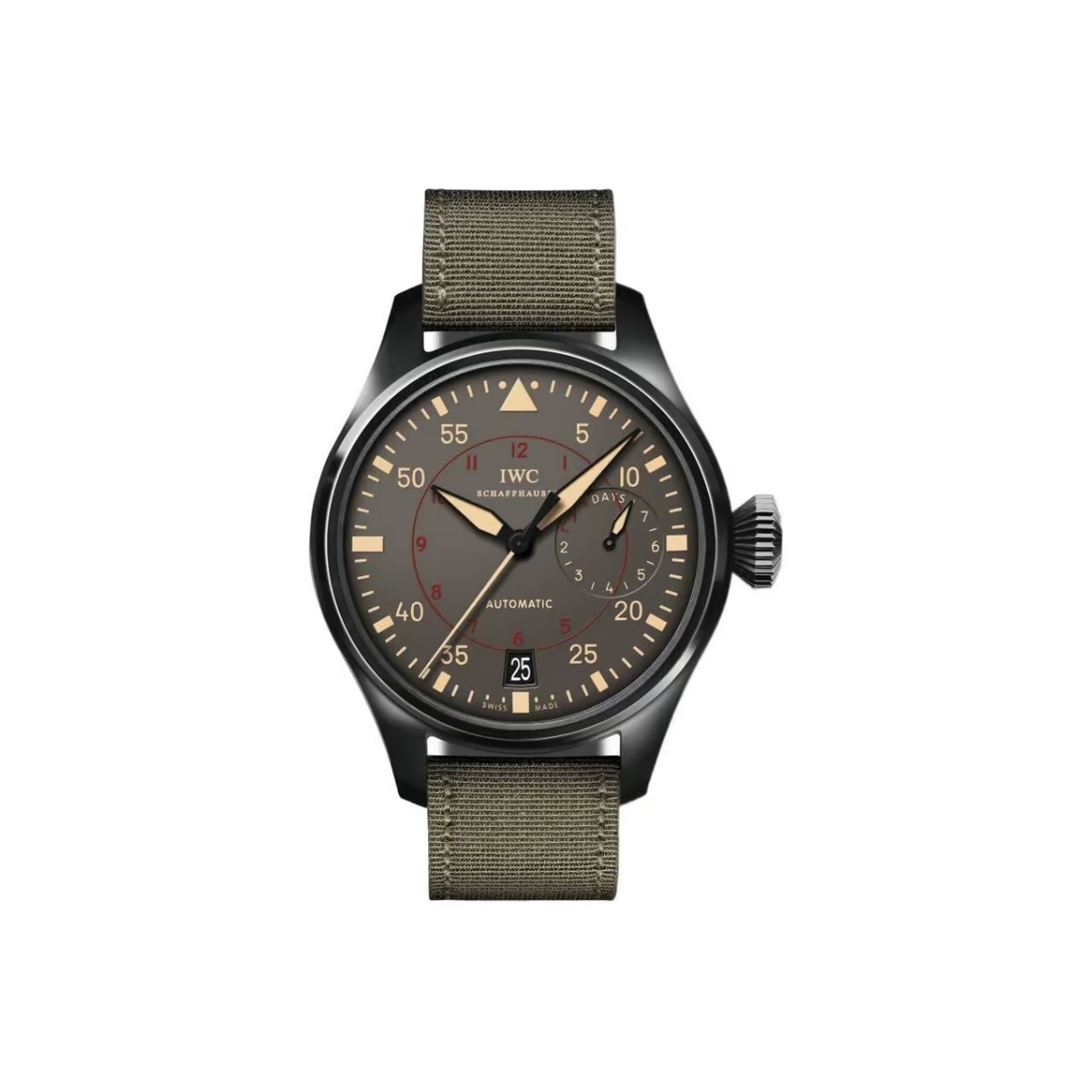 IWC Pilot’s Watch Automatic Mechanical Movement Power Reserve Date Display 60M Water Resistant Men’s Watch Swiss Watch 48.6mm Grey Dial Ceramic Case
