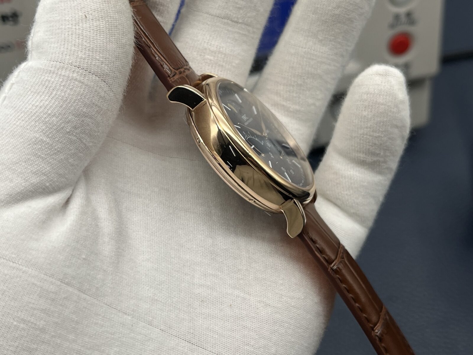 IWC Portofino Hand-Wound 8 Days 45mm Blue Dial 18K Rose Gold Watch - Image 5