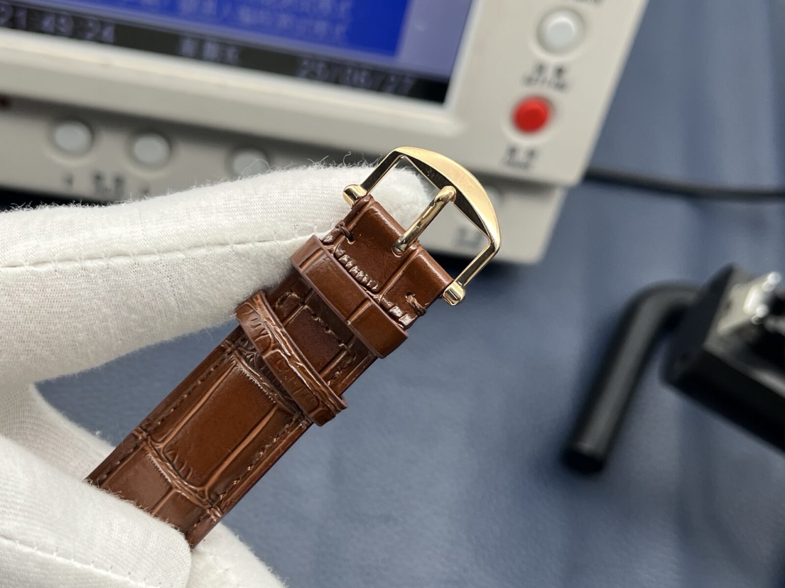 IWC Portofino Hand-Wound 8 Days 45mm Blue Dial 18K Rose Gold Watch - Image 9
