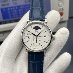 IWC Portofino Hand-Wound Moonphase 45mm White Dial Red Gold Watch