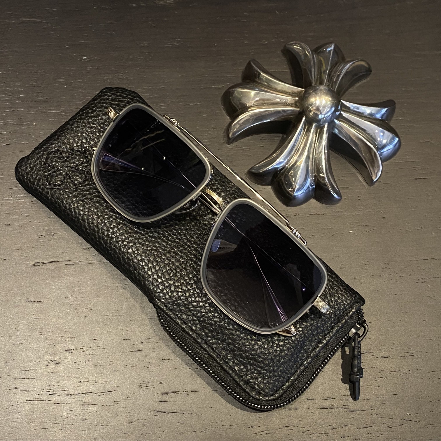 Chrome Hearts Cross Shield Sunglasses - Image 4