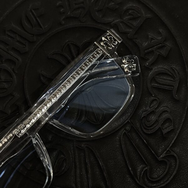 Chrome Hearts Scout Flower Clear Frame Glasses - Image 9