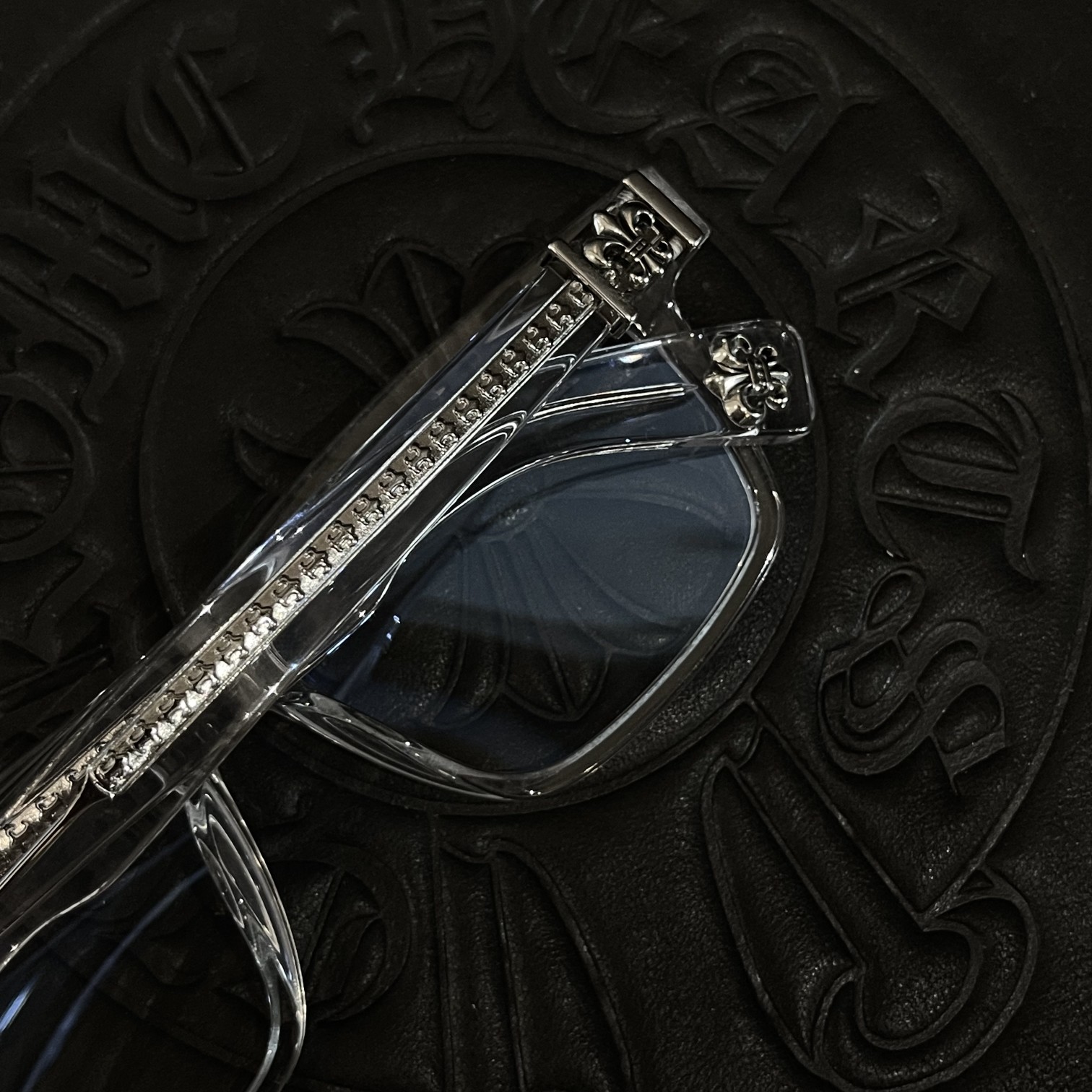 Chrome Hearts Scout Flower Clear Frame Glasses - Image 9