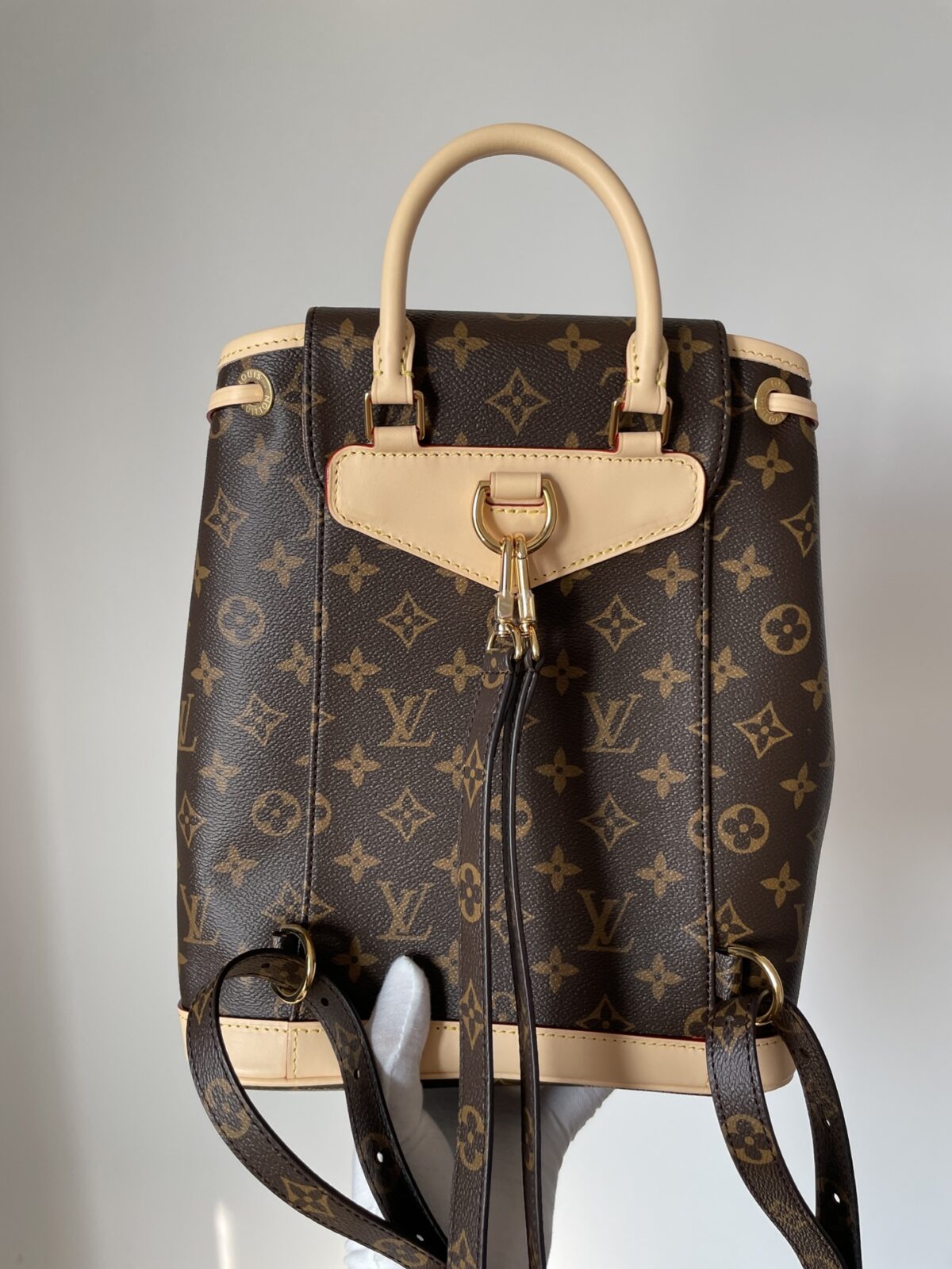 Louis Vuitton Montsouris PM Monogram Backpack Brown Small - Image 3