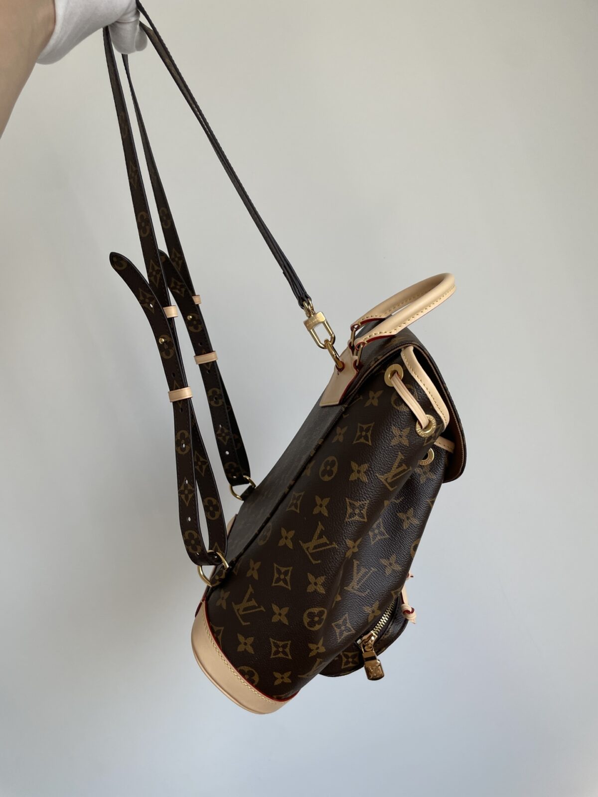 Louis Vuitton Montsouris PM Monogram Backpack Brown Small - Image 7