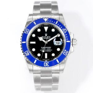 Rolex Submariner Date Blue Bezel White Gold