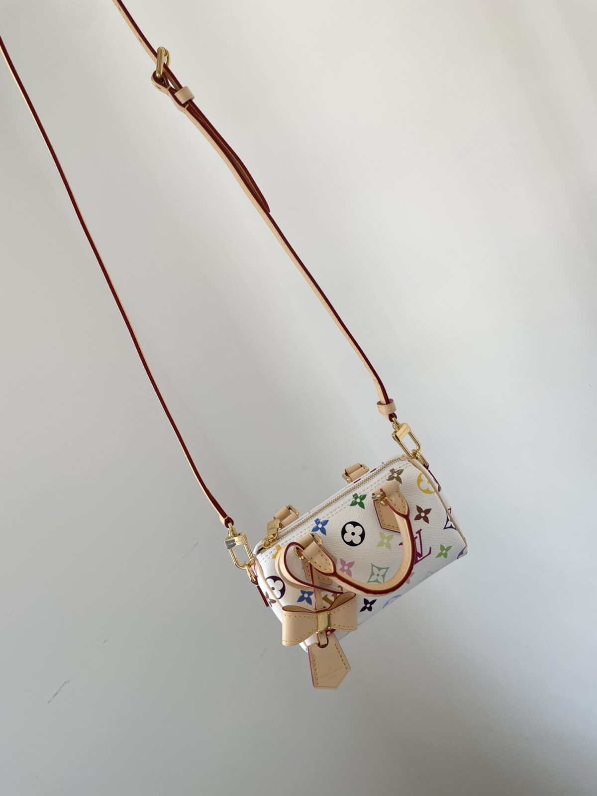 Louis Vuitton x Takashi Murakami Nano Speedy White Multicolor - Image 7