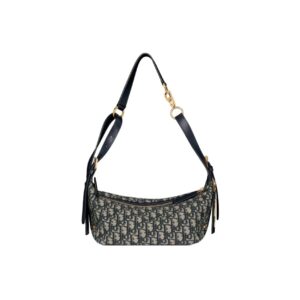 Dior D-Journey Small Blue Oblique Handbag