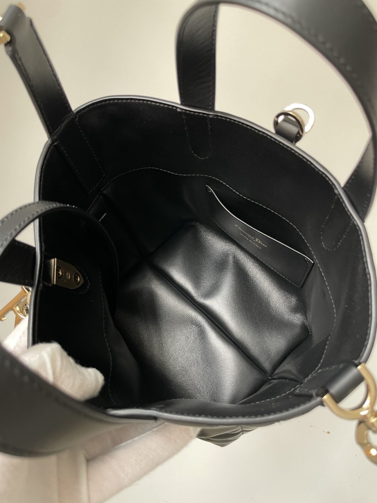 Dior Toujours Small Black Cannage Calfskin Vertical Tote Bag - Image 7