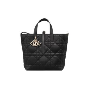 Dior Toujours Medium Black Cannage Calfskin Vertical Tote Bag
