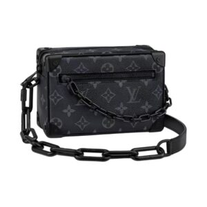 Louis Vuitton Soft Trunk Mini Monogram Eclipse Chain Bag Black