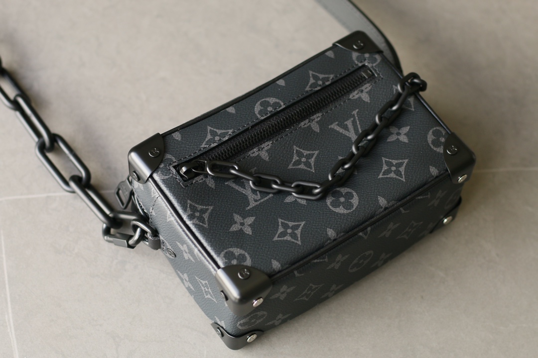 Louis Vuitton Soft Trunk Mini Monogram Eclipse Chain Bag Black - Image 2
