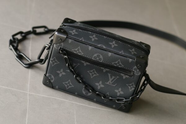 Louis Vuitton Soft Trunk Mini Monogram Eclipse Chain Bag Black - Image 3